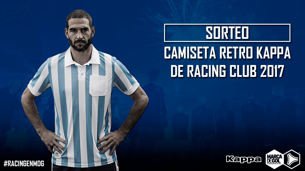 Ganá la camiseta retro Kappa de Racing Club 2017 Marca de Gol