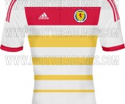 Camiseta Escocia adidas 2014 away dibujo