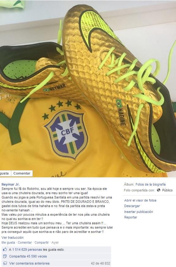 Neymar Facebook botines Hypervenom - Marca Gol