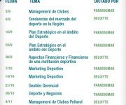 Paradigmar Programa Management Deportivo 2014 Cronograma