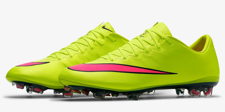 Nike-Mercurial-Vapor-X-2015-Boots-Volt-Pink Marca de Gol