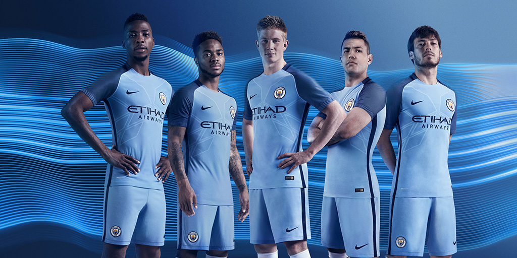 Presentado Manchester City Nike Home Kit Marca de Gol