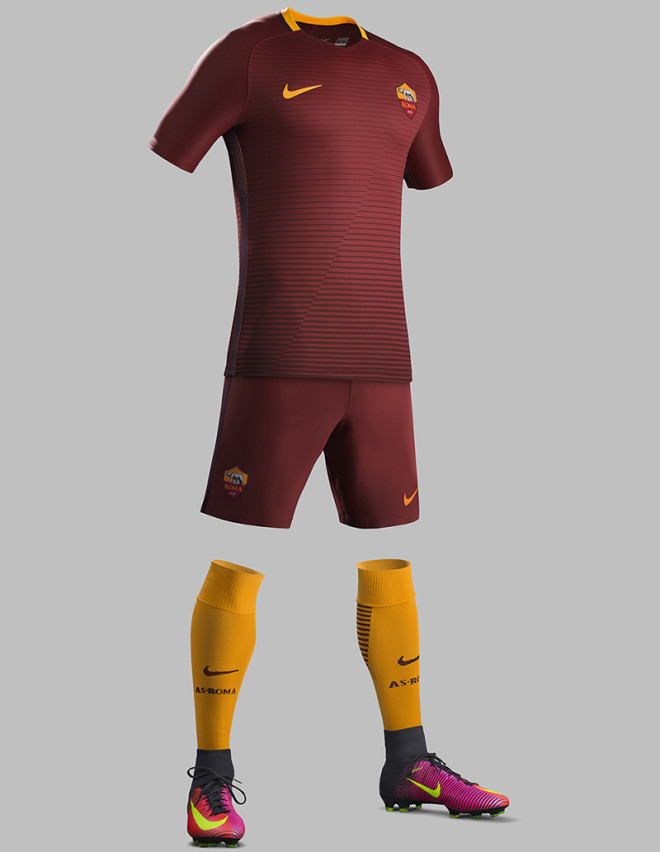 cobertura Temporada Lógico Presentado el AS Roma Nike Home Kit 2016/17 - Marca de Gol