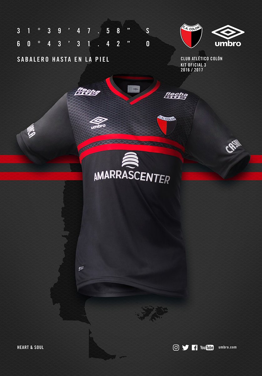 Camiseta alternativa de Colón de Santa Fe Umbro 2016 17