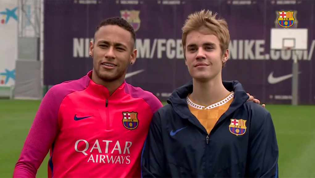 Justin Bieber visitó al FC Barcelona