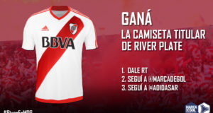 camiseta titular River Plate adidas 2016