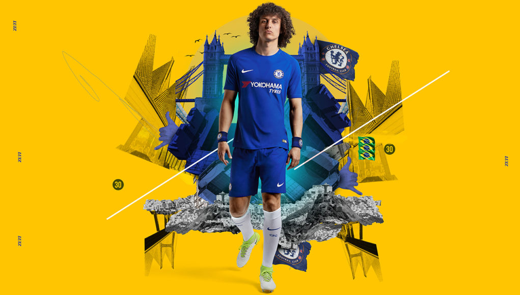 Chelsea FC Nike Home Kit 2017 18 David Luiz