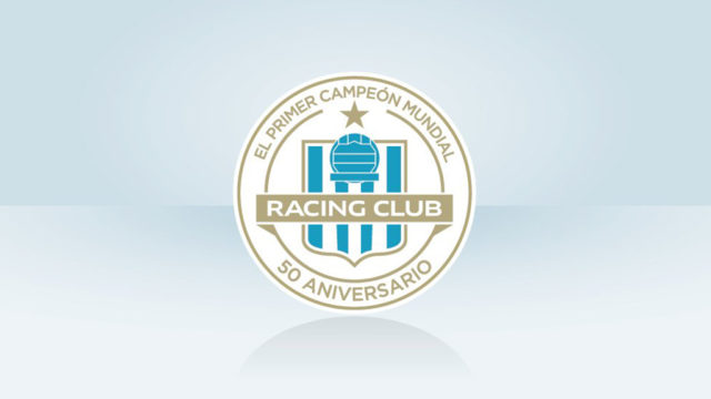 Escudo conmemorativo Racing Club 50 años Campeón del Mundo