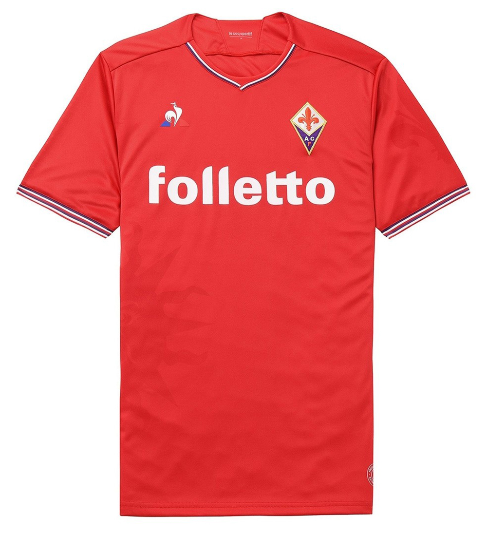 ACF Fiorentina Le Coq Sportif Kits 2017 18 Away Red