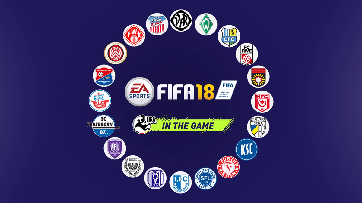 Licencia de la Bundesliga Tercera división FIFA 18