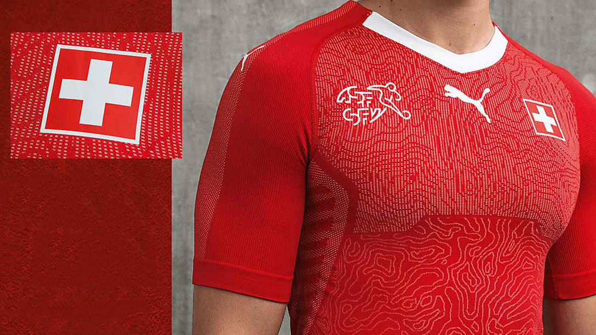 girasol título puesta de sol Camiseta PUMA de Suiza Mundial 2018 - Marca de Gol