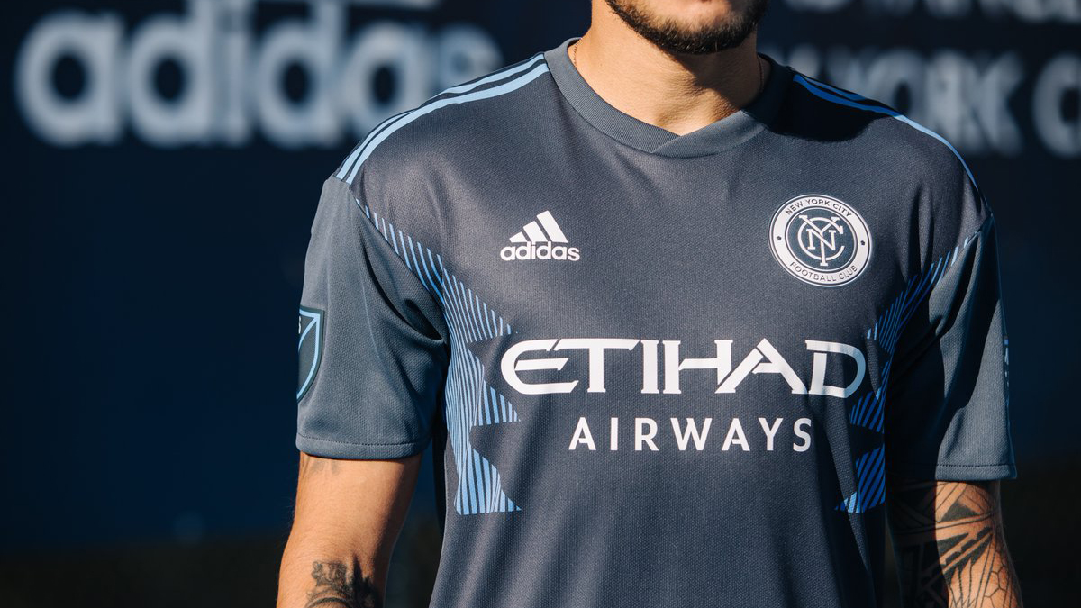 Inaccesible Producto por no mencionar New York City FC adidas Secondary Kit 2018 - Marca de Gol