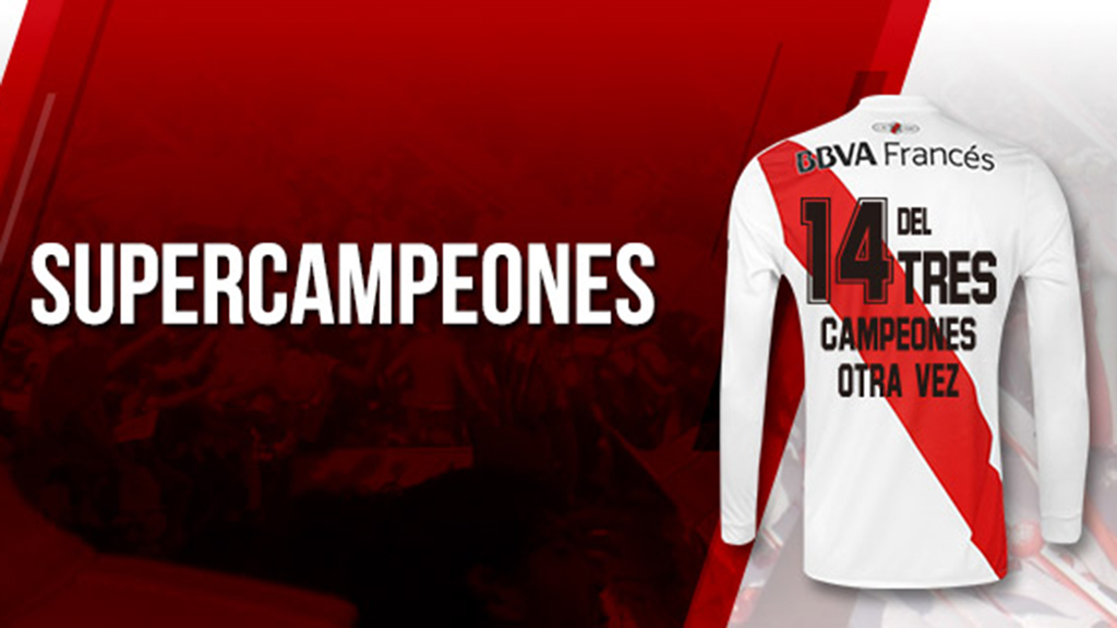 Camiseta adidas de River Plate Campeón Supercopa 2018 - Marca de Gol