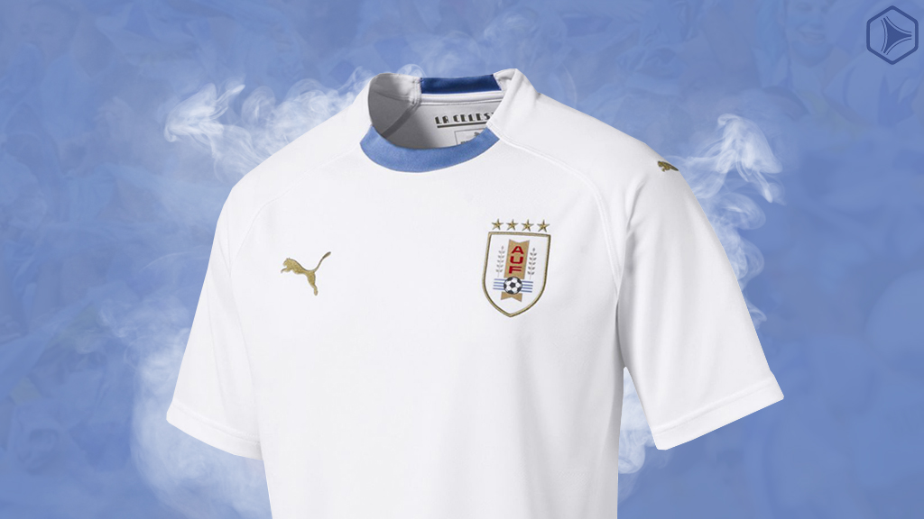 Camiseta alternativa Uruguay 2018 Marca de Gol