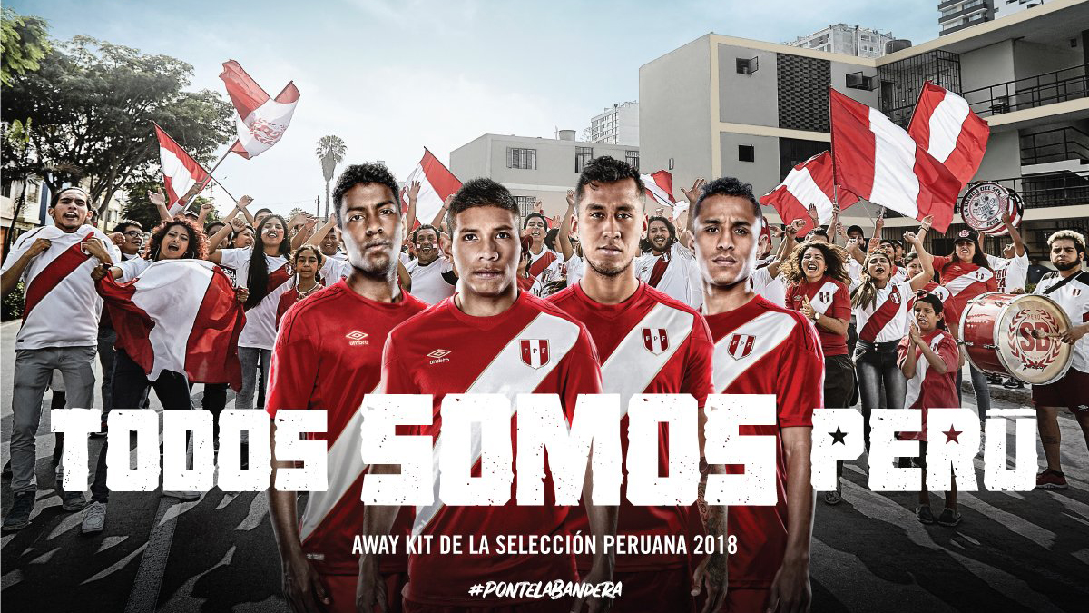Indígena pizarra asistente Camiseta alternativa Umbro de Perú Mundial 2018 - Marca de Gol