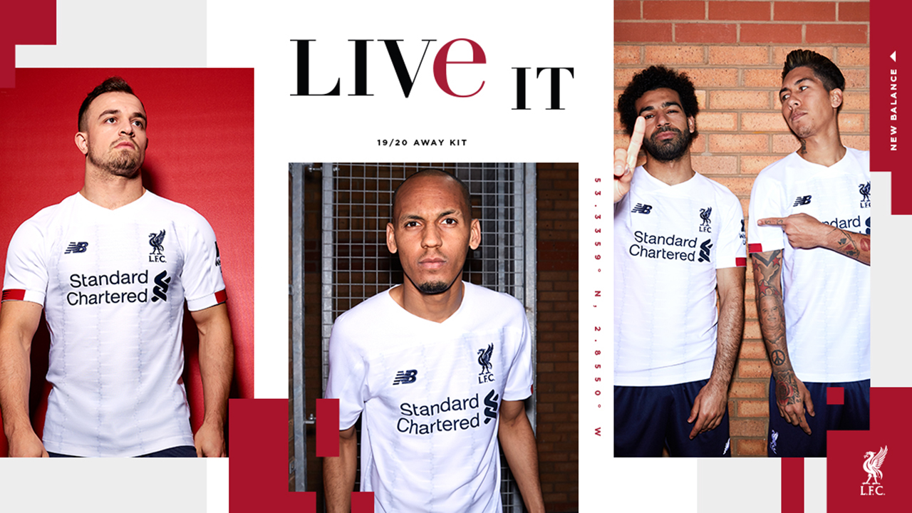 Liverpool New Balance Away Kit 2019/20 - Marca de