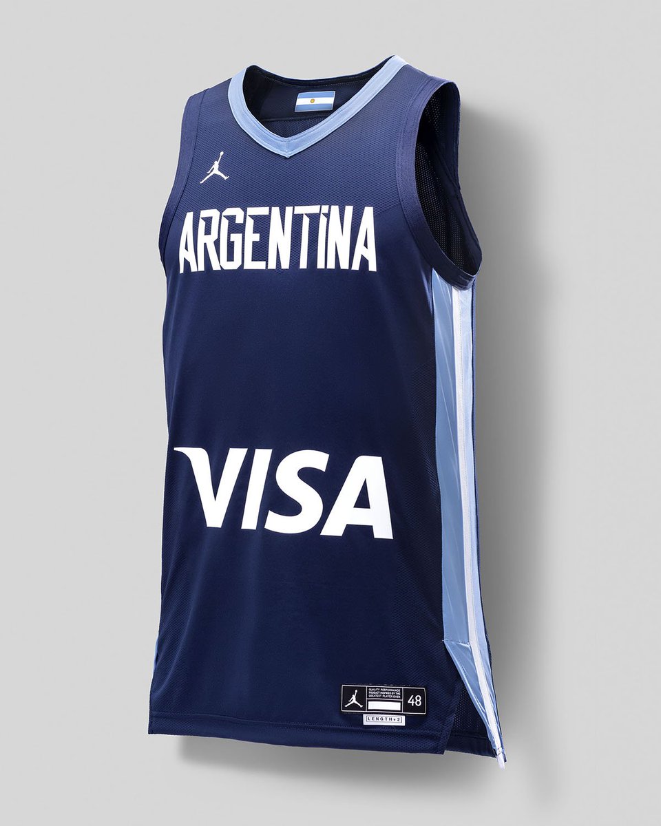 Camisetas Jordan de Argentina Mundial 2019 Alternativa