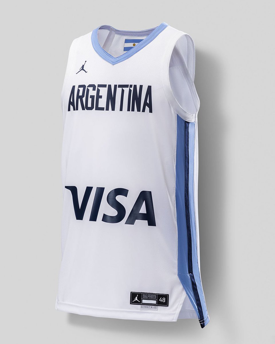 Camisetas Jordan de Argentina Mundial 2019 Titular
