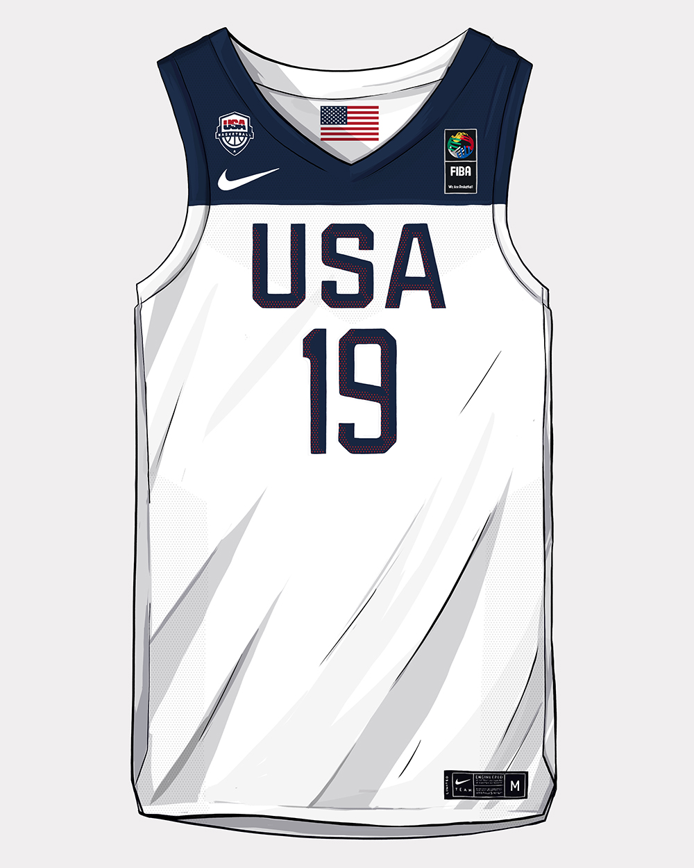 USA Basketball Nike Jerseys 2019 World Cup