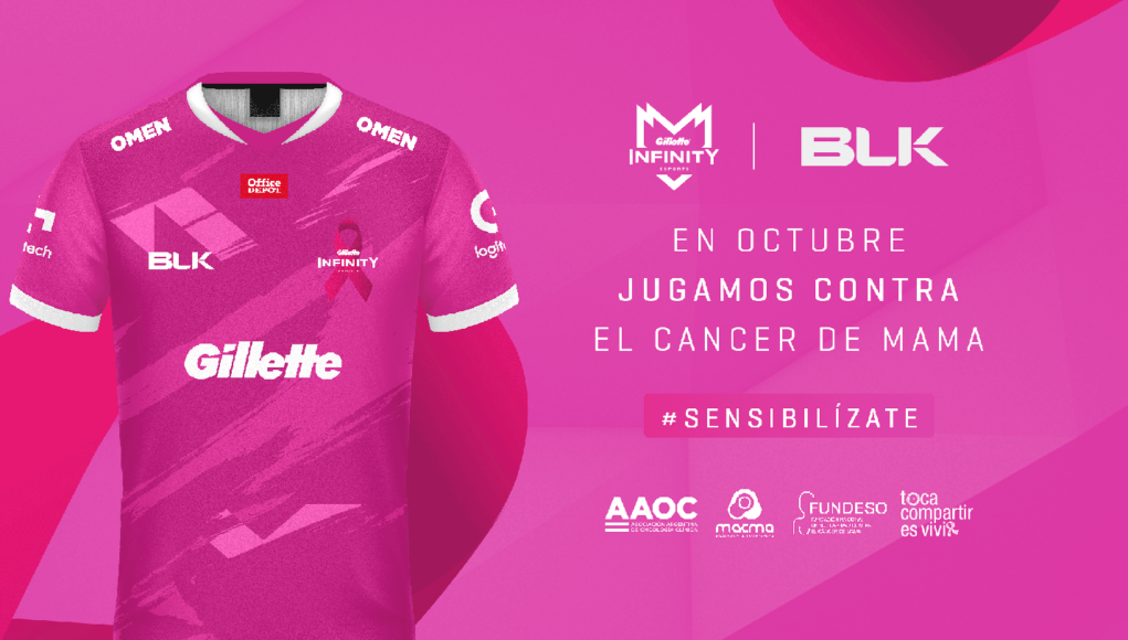 Camiseta rosa BLK Infinity Esports 2019