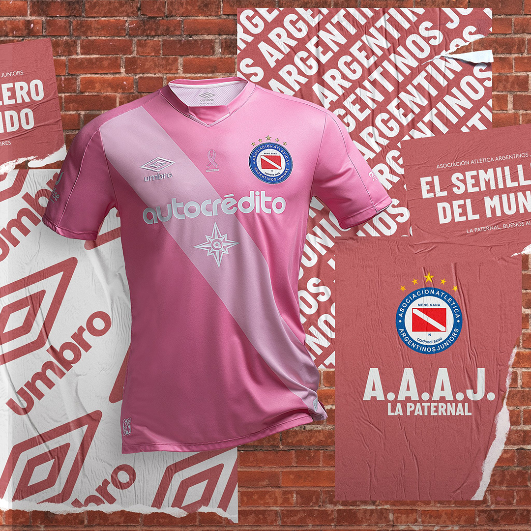 Camiseta rosa Umbro de Argentinos Juniors 2019