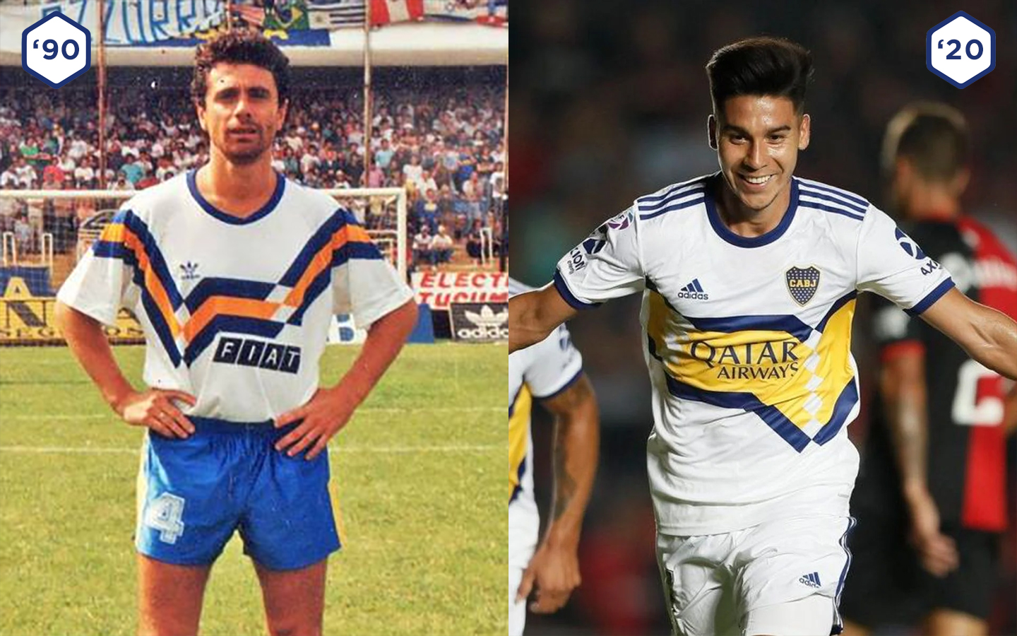 Cinco camisetas de clubes grandes argentinos Boca Juniors