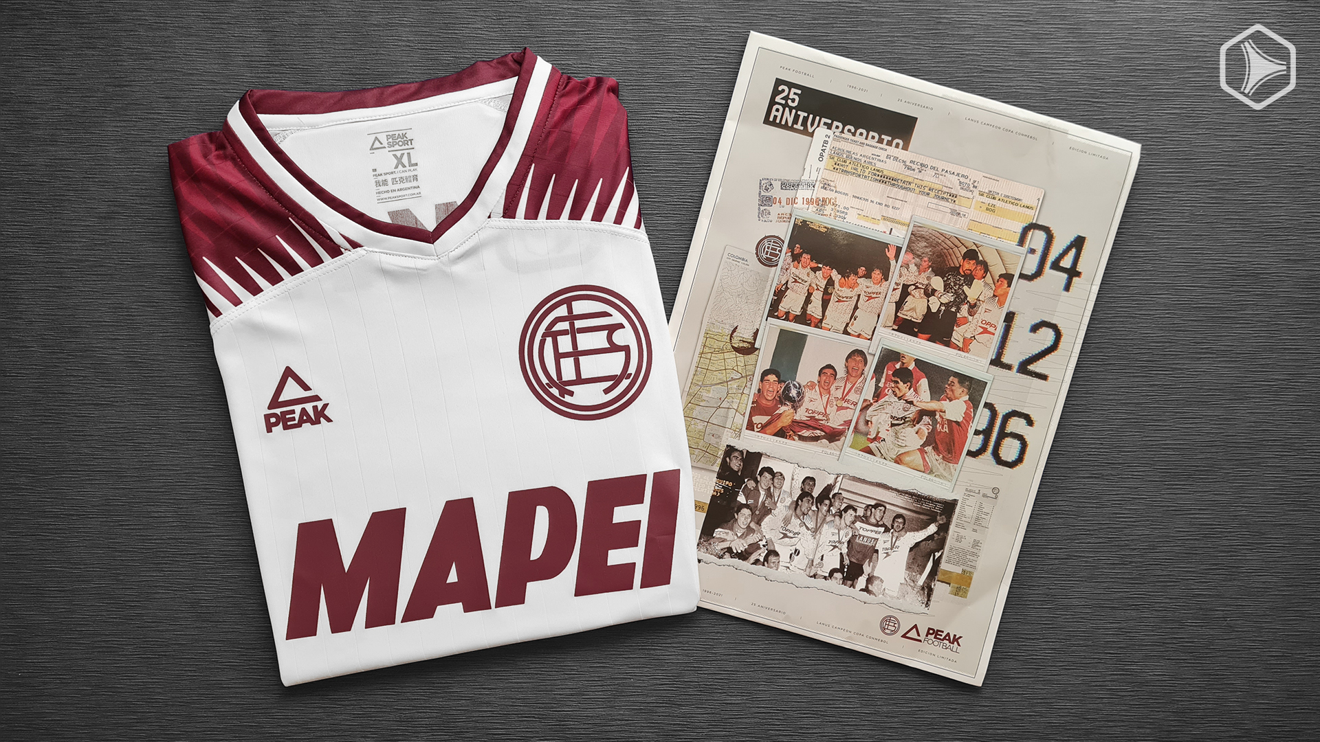 Camiseta Peak Sport de Lanús 25° Aniversario Copa CONMEBOL