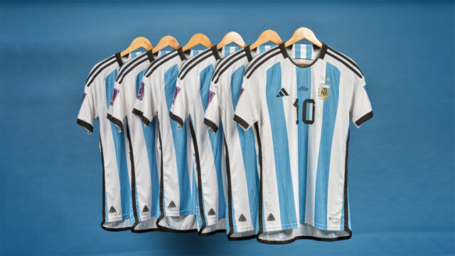 Subastaron seis camisetas de Lionel Messi