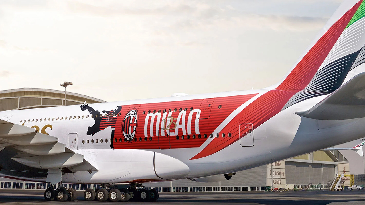 Emirates A380 AC Milan