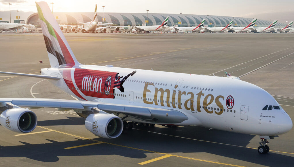 Emirates A380 AC Milan