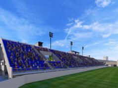 nueva tribuna en el Estadio León Kolbowski Atlanta