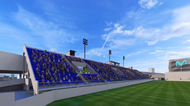 nueva tribuna en el Estadio León Kolbowski Atlanta
