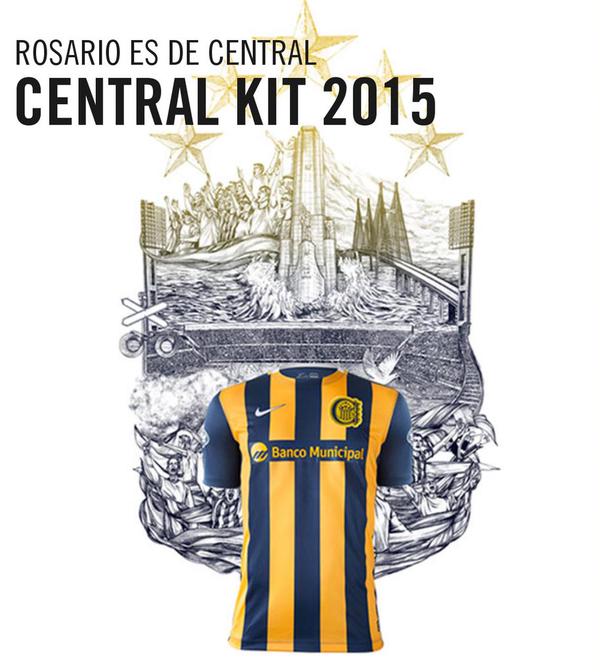 Finito Aumentar antena Nuevas camisetas Nike de Rosario Central 2015 - Marca de Gol