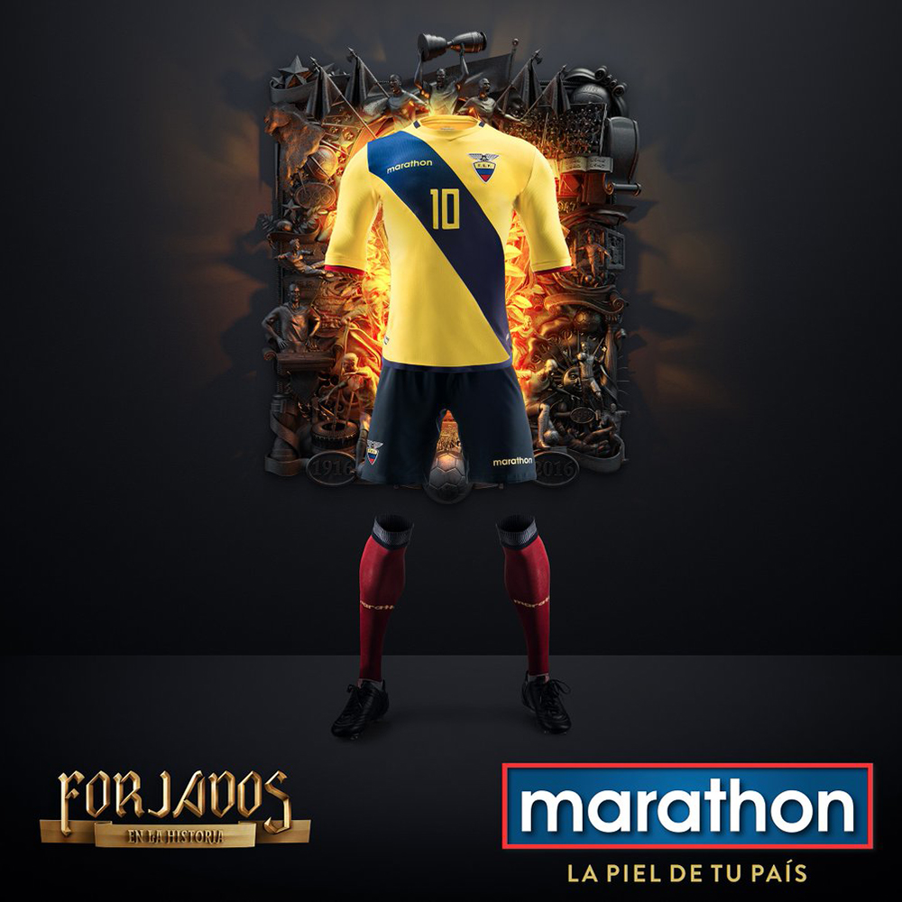 Camiseta Ecuador Copa América Centenario Titular Marca de Gol