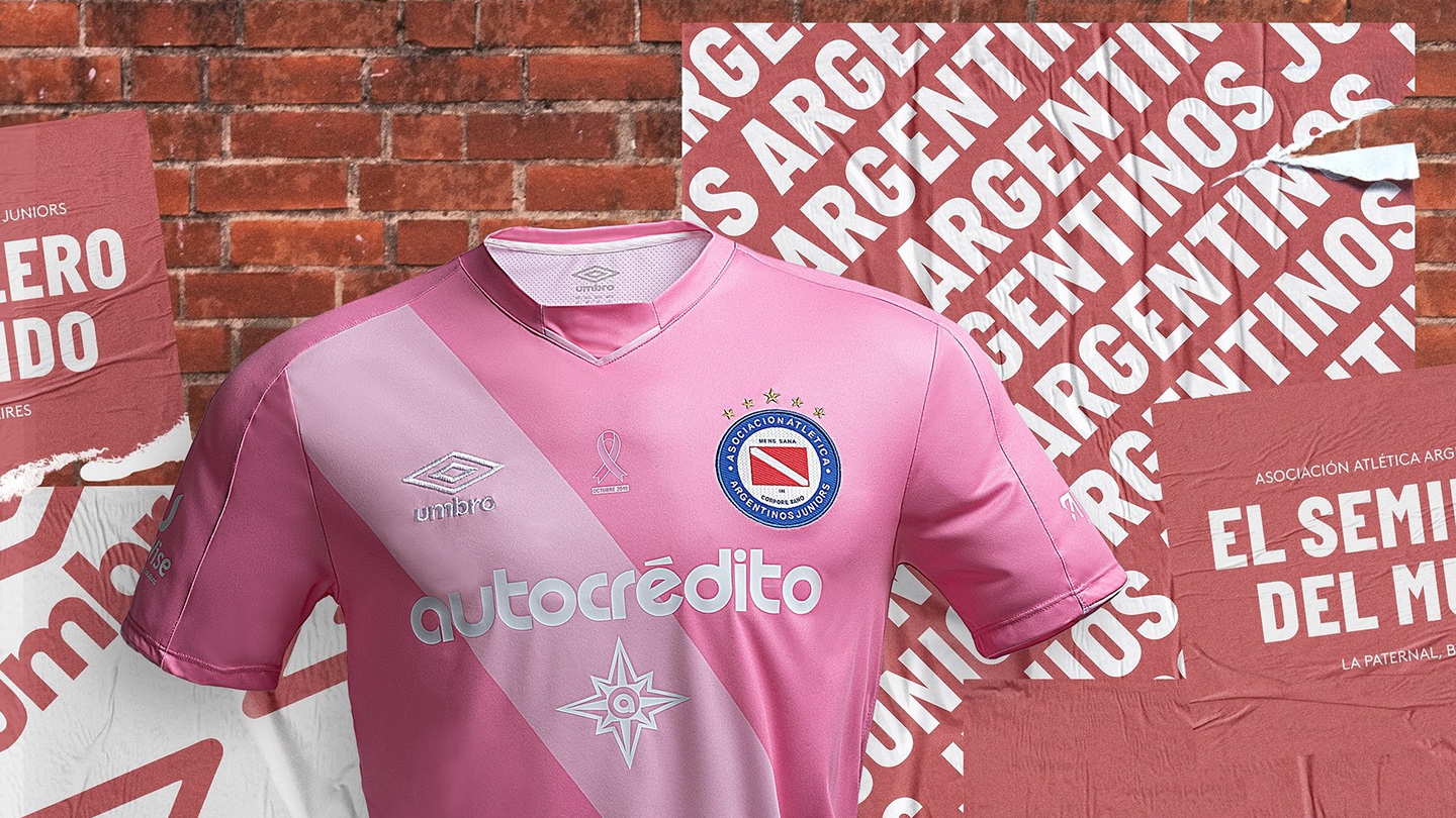 Camiseta rosa Umbro de Argentinos Juniors 2019 - Marca de Gol